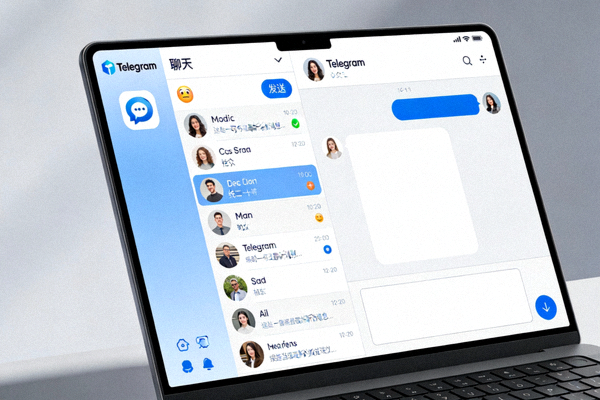 Telegram中文版与英文版应用程序界面并排对比图，左侧为中文界面，右侧为英文界面，展示了菜单和设置的差异