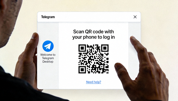 Telegram桌面版成功安装后首次启动的界面截图，显示了等待扫描二维码登录的界面
