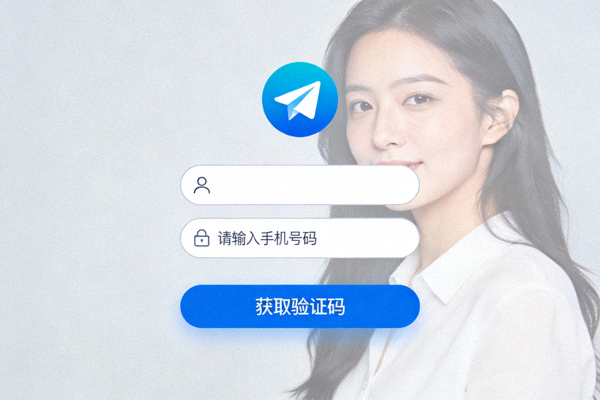Telegram桌面版登录界面截图，显示手机号码输入框和获取验证码按钮
