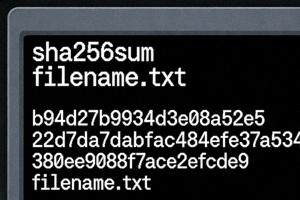 终端命令行界面截图，显示正在计算文件SHA256哈希值的命令和输出结果